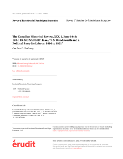The Canadian Historical Review, XXX, 2, June 1949: 123
