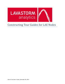 Constructing Tour Guides for LAE Nodes