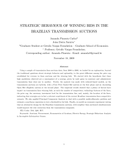 strategic behaviour of winning bids in the brazilian