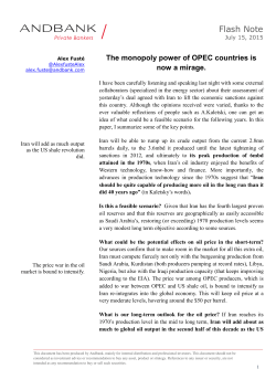 2015 07 15 The monopoly power of OPEC countries is now a mirage