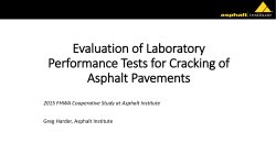 Evaluation of Laboratory Performance Tests for Cracking of Asphalt