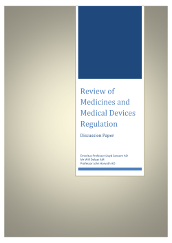 Discussion Paper on the regulation of medicines and medical devices