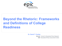 2 Beyond One-dimensional Models of College Readiness to