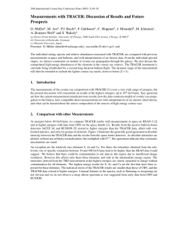 Measurements with TRACER