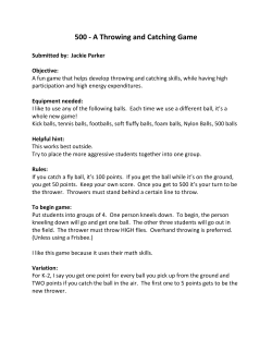 500 - A Throwing and Catching Game