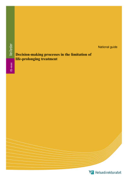 Decision-making processes in the limitation of life