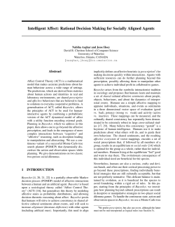 Intelligent Affect: Rational Decision Making for Socially Aligned Agents