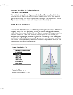 Seeing and Describing Predictable Pattern:CLT