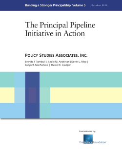 Building a Stronger Principalship, Volume 5: The Principal Pipeline