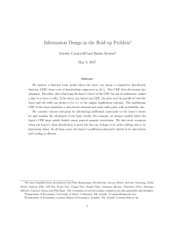 Information Design in the Hold-up Problem