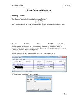 Shape Factor and Aberration