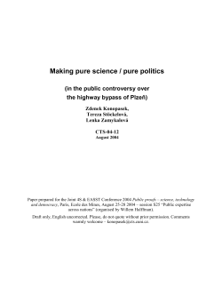 Making pure science / pure politics in the public controversy over the