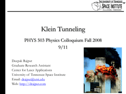 Klein Tunneling