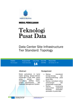 MODUL PERKULIAHAN Teknologi Pusat Data