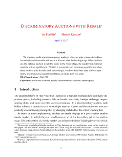 Discriminatory Auctions with Resale