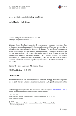 Core Deviation Minimizing Auctions