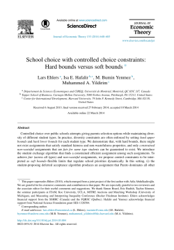School Choice with Controlled Choice Constraints: Hard Bounds versus Soft Bounds