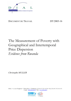 The measurement of poverty with geographical and intertemporal price dispersion, Evidence from Rwanda