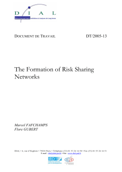 The Formation of Risk Sharing Networks