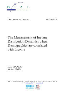 The Measurement of Income Distribution Dynamics when Demographics are correlated with Income