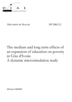 The medium and long term effects of an expansion of education on poverty in Côte d'Ivoire. A dynamic microsimulation study