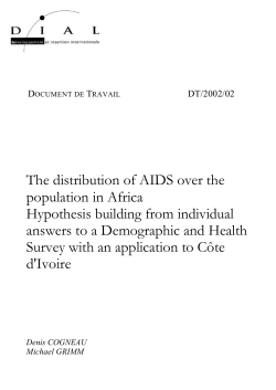 The distribution of AIDS over the population in Africa Hypothesis building from individual answers to a Demographic and Health Survey with an application to C&ocirc;te d'Ivoire