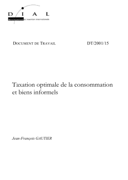 Taxation optimale de la consommation et biens informels