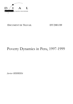 Poverty dynamics in Peru