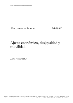 Ajuste economico, desingualdad y movilidad