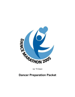 Dancer's Preparation Packet