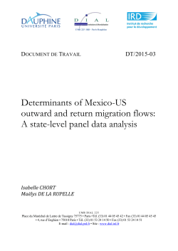 Determinants of Mexico-US outward and return migration flows: a state-level panel data analysis