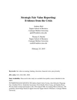 Strategic Fair Value Reporting: Evidence from the Crisis