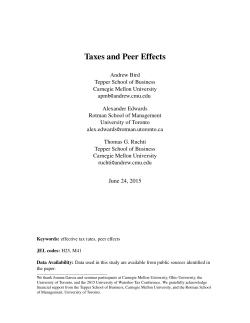 Taxes and Peer Effects