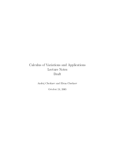 Calculus of Variations