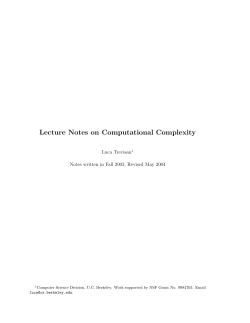 Computational Complexity