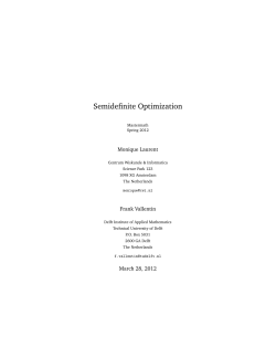 Semidefinite Optimization