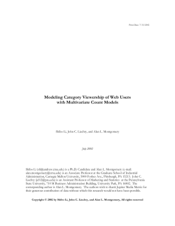 Modeling Category Viewership of Web Users with Multivariate Count Models
