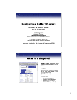 Designing Better Shopbots