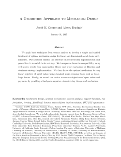 A Geometric Approach to Mechanism Design