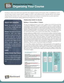 Organizing Your Course Content