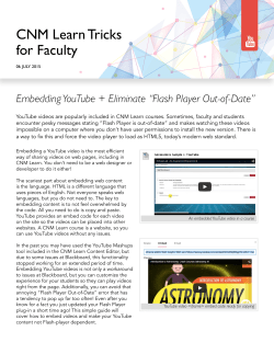 Embedding YouTube + Eliminate "Flash Player Out-of-Date"