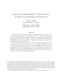 Local Labor Market Effects of Trade