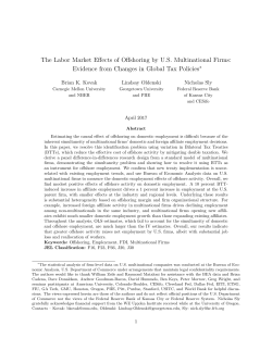 The Labor Market Effects of Offshoring by U.S. Multinational Firms: Evidence from