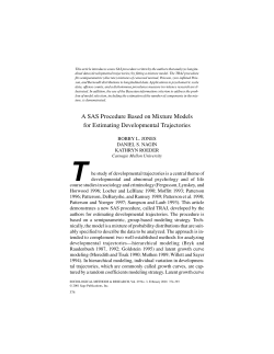 A SAS procedure based on mixture models for estimating developmental trajectories.