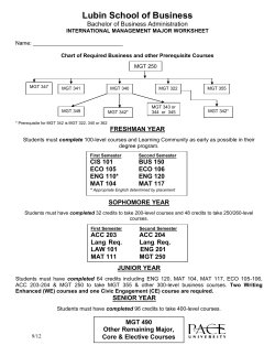 Started at Pace Fall 2012 through Spring 2014