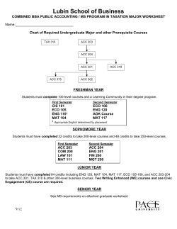 Started at Pace Fall 2012 through Spring 2014