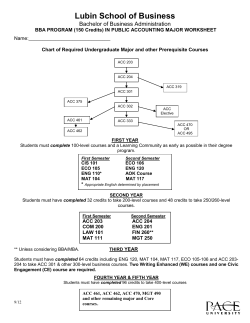 Started at Pace Fall 2012 through Spring 2014