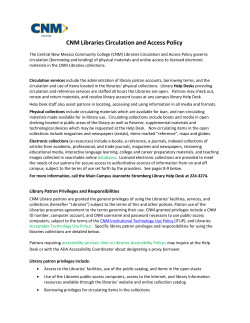 Circulation Policy