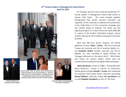 47th Annual Leaders in Management Award Dinner