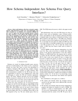 How Schema Independent Are Schema Free Query Interfaces?